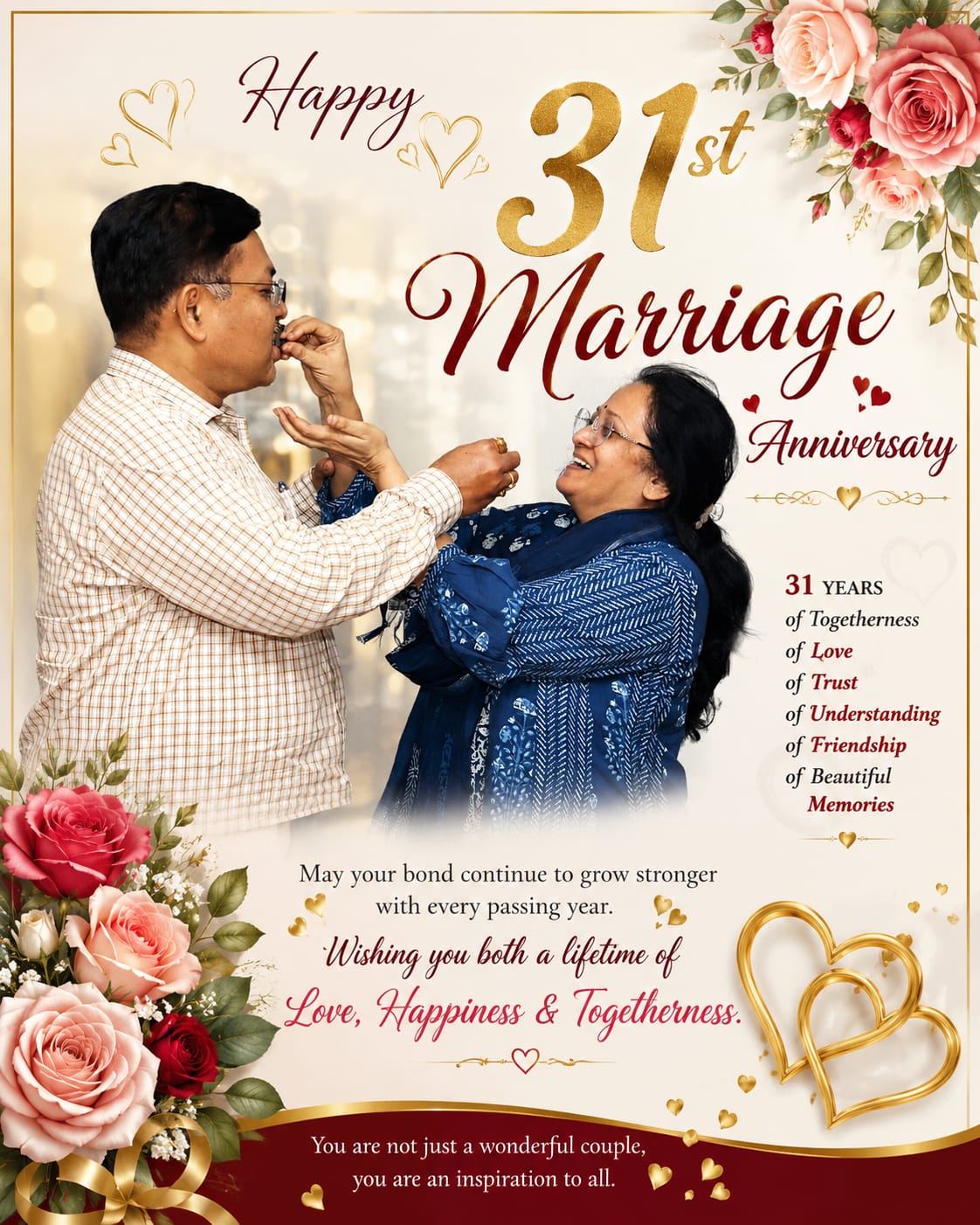 Happy 31st Marriage Anniversary